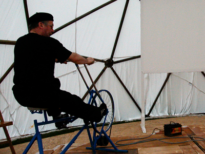 Green Dome - cycle powered cinema